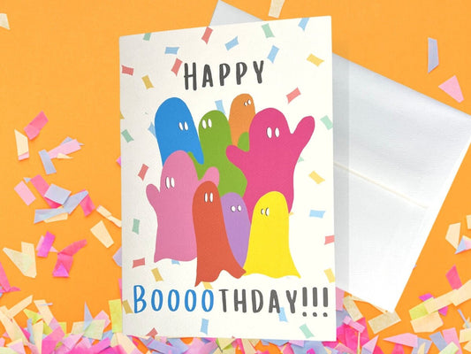SALE Happy Boooothday Card / Inside : Blank / Birthday Card
