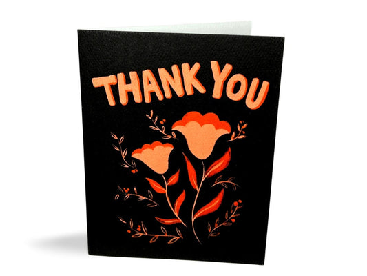 Thank You Card /Flower Card / Many Thanks Card / Pretty Thank You Card / Modern Thank You Cards / Thank You Friends